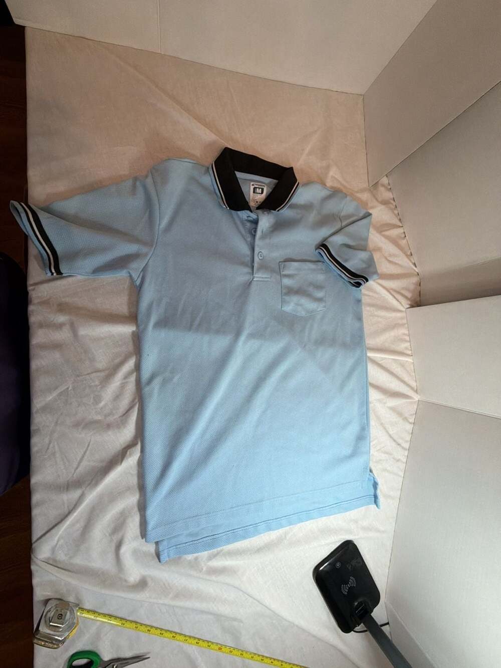 Champro Sports Adult Size M Light Blue Polo Shirt
